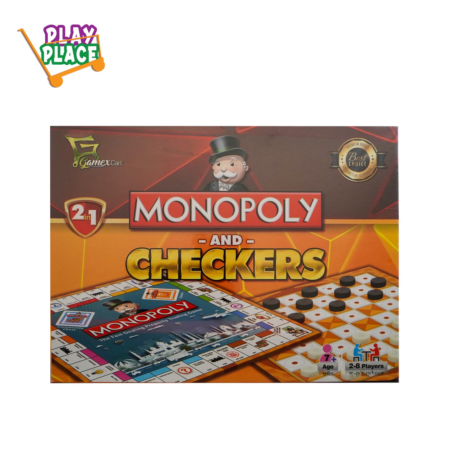 Monopoly and Checkers – 2 In 1
