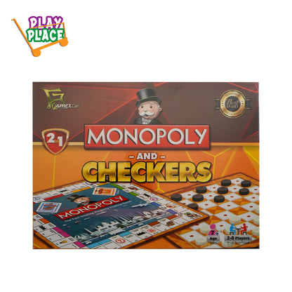 Monopoly and Checkers – 2 In 1