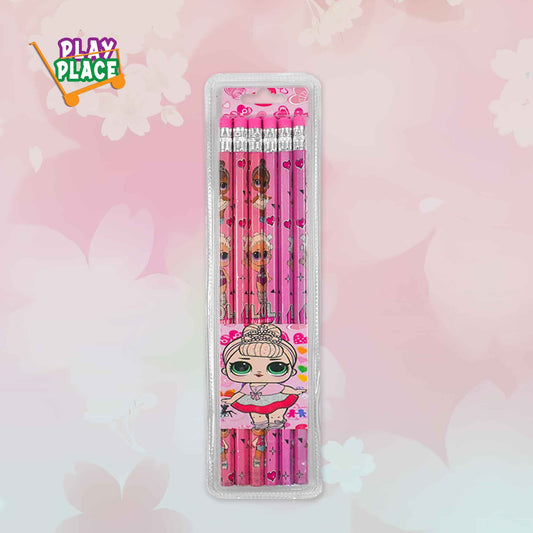 Cute Pink Girl Pencils