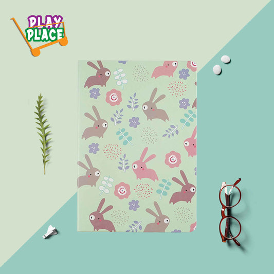 Cute Bunny Illustration Diary - Pastel Green