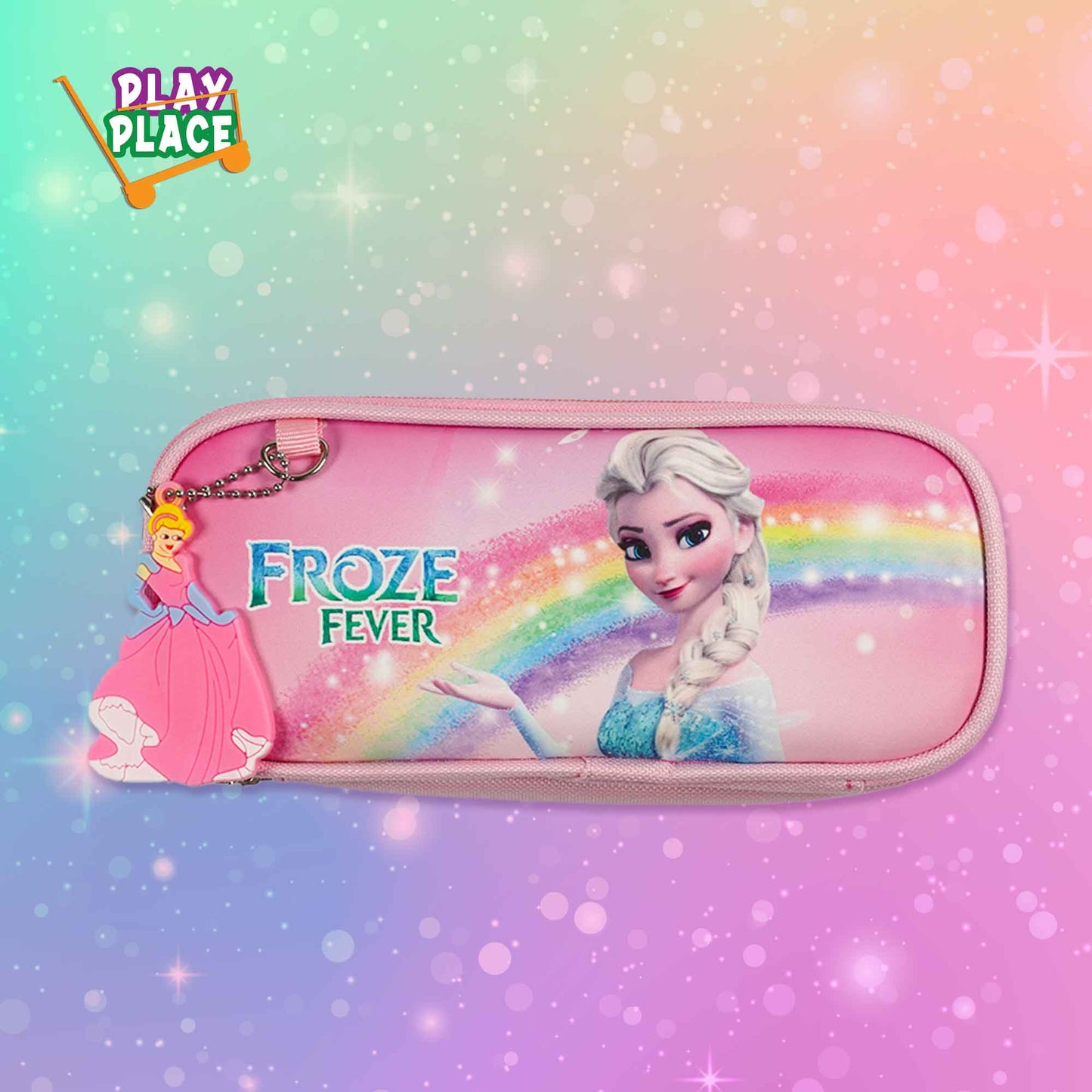 Frozen Fever - Two zip Pencil Pouch - Pink