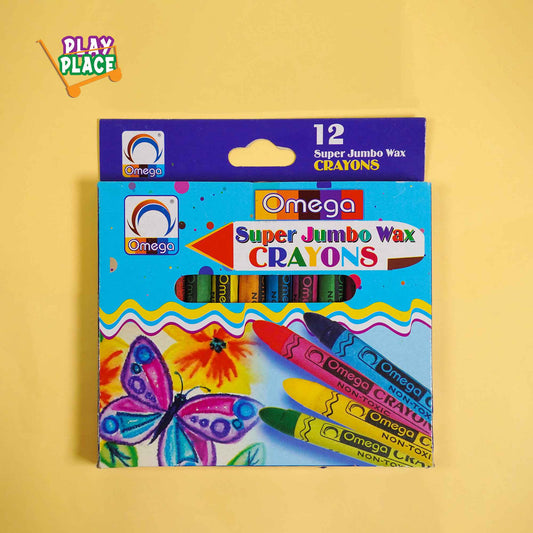Omega Super Jumbo 12 Wax Crayons