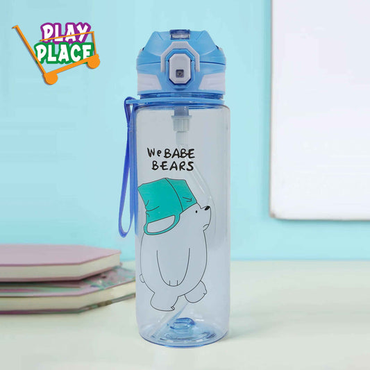 We Bare Bears Water Bottle - Blue Color