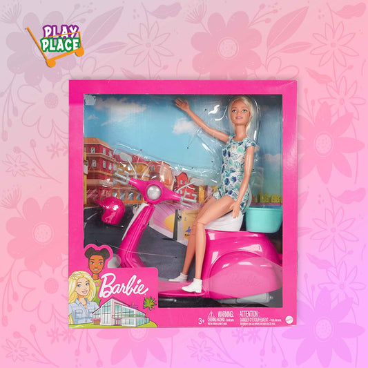 Barbie Scooter and Doll Playset