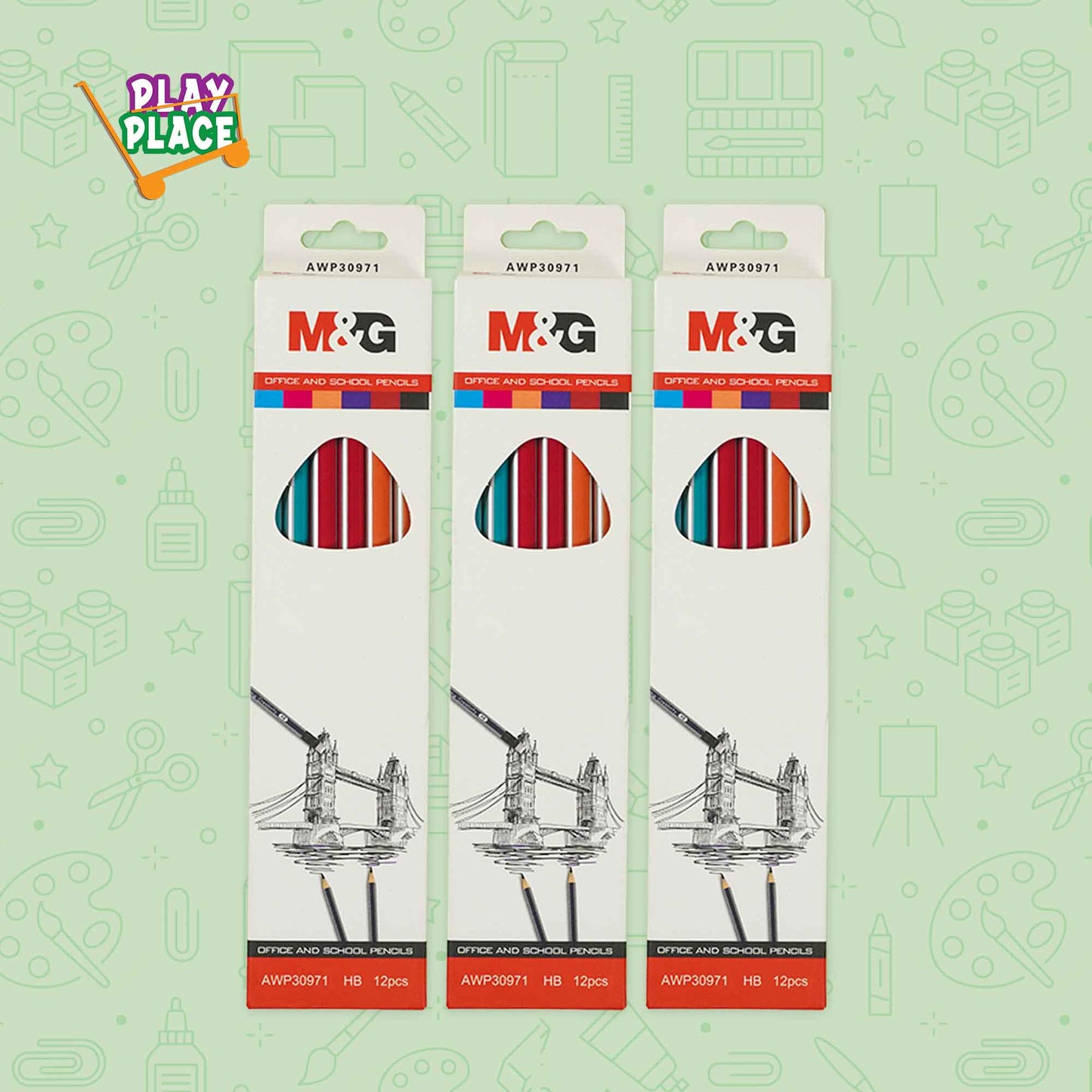 M&G awp30971 Office and School Pencils (Bundle of 3)