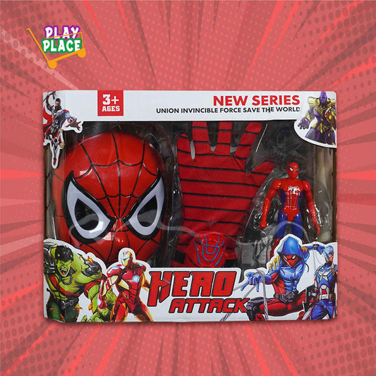 Hero Attack Spiderman Kit - Mask, Web, Action Figure