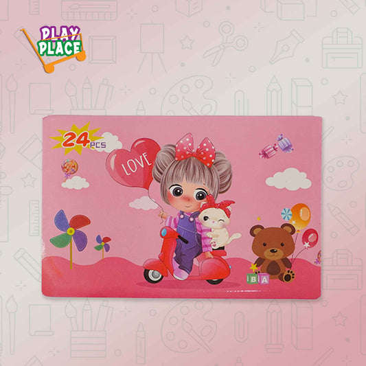 24 Piece Pink Mini Art Set for Kids