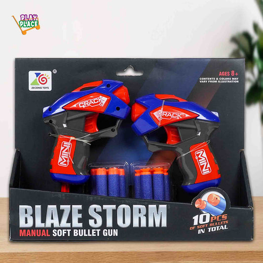 Blaze Storm Manual Soft Bullet Gun(Pack of 2)