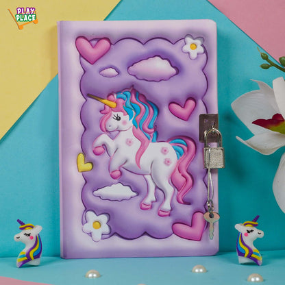 Unicorn Diary with Lock