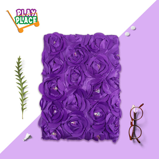 3D Rose Petals Embroidery  Flowers Cover Diary