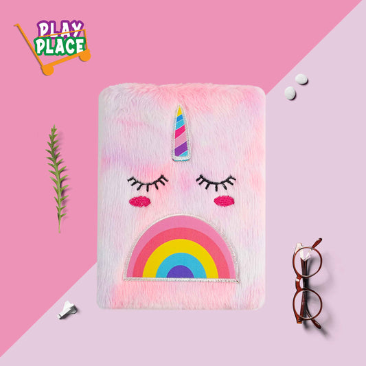 Rainbow Unicorn Cute Furry Diary - Pink Gradients