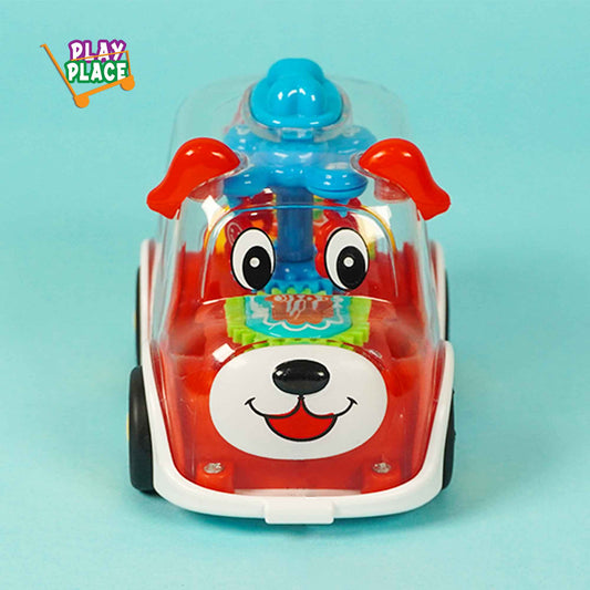 Puppy Gears Funny Transparent Car