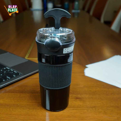 Black Coffee Tumbler with Rubber grip - Insulated