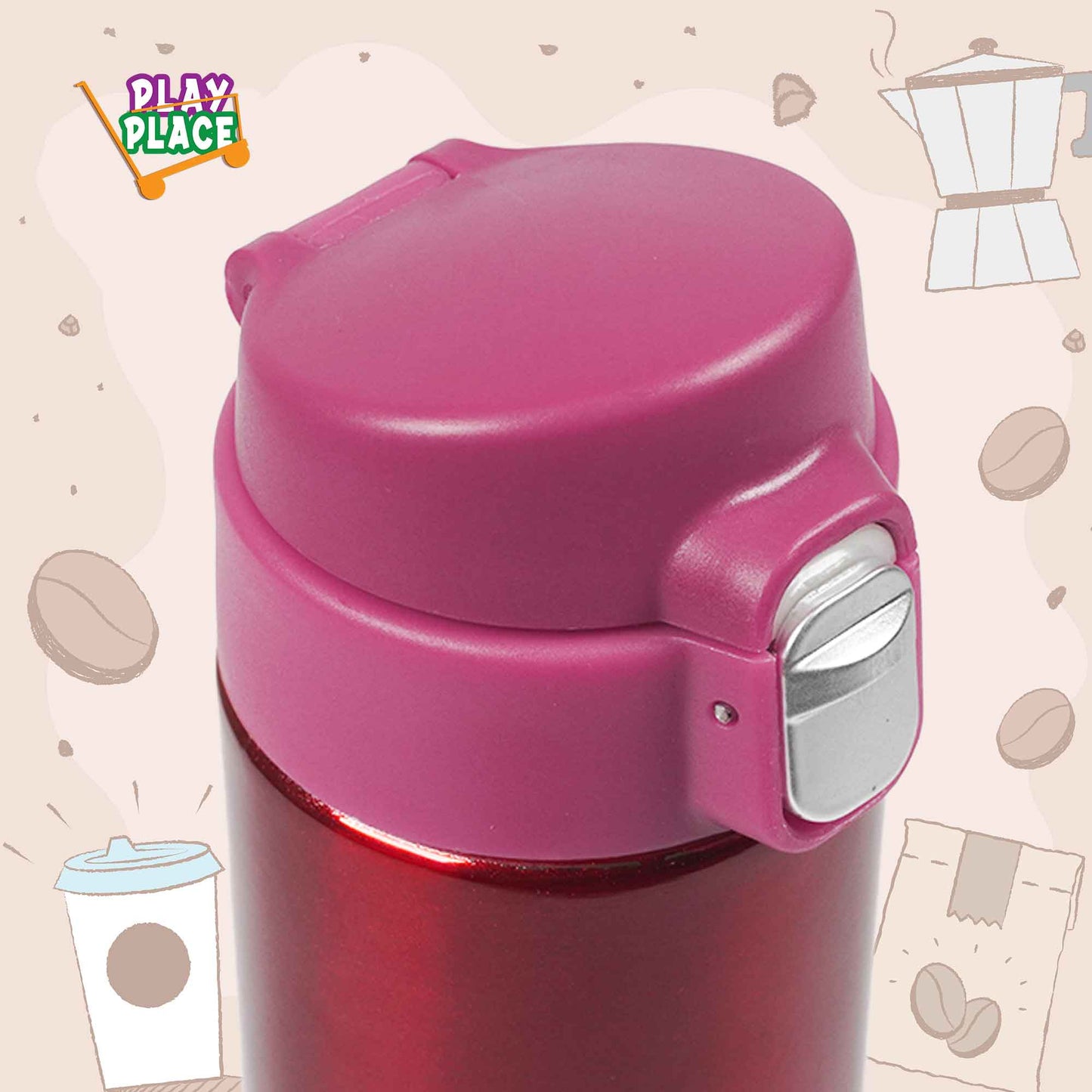 Metal Cool/Hot Insulated Flask (Pink)