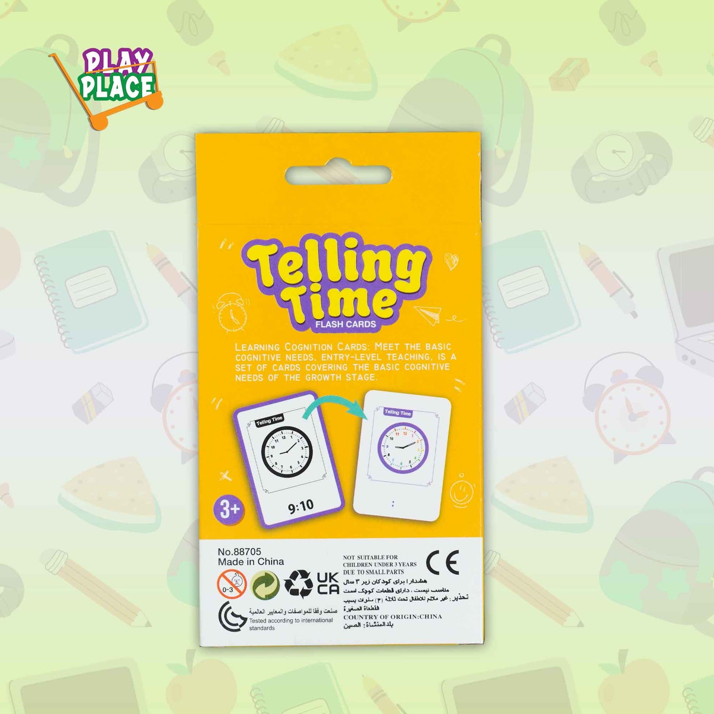 Telling Time Learning flash Cards