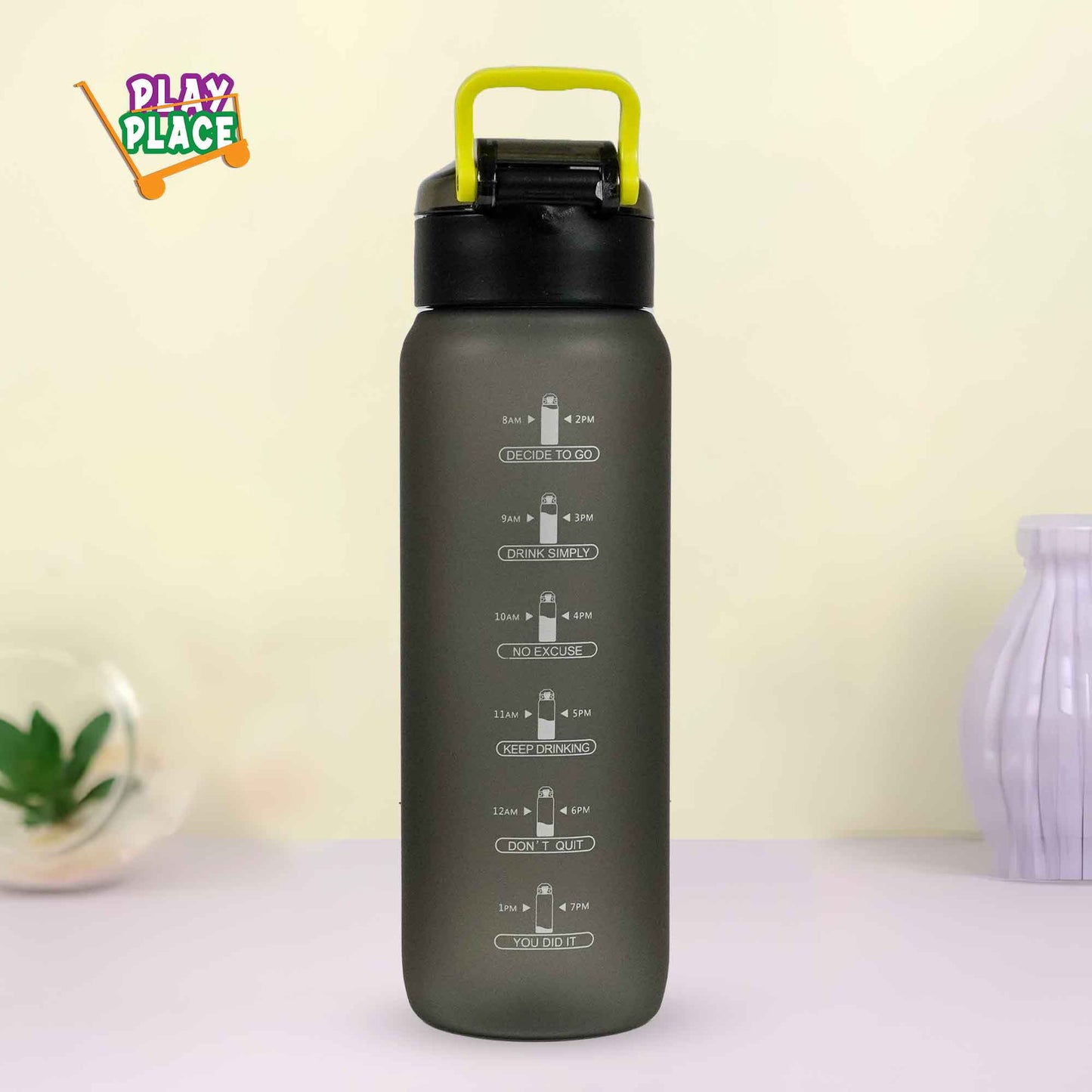 Eyun Sports Bottle 1000ml (Neon Green-Grey)