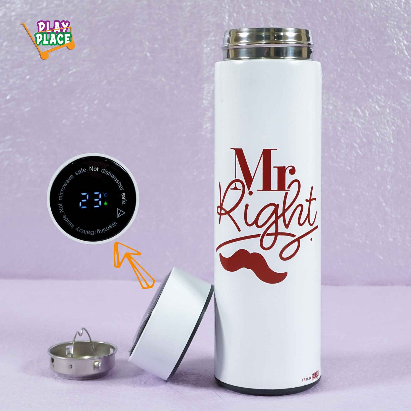 Mr.Right Aluminium Water Bottle with temperature display