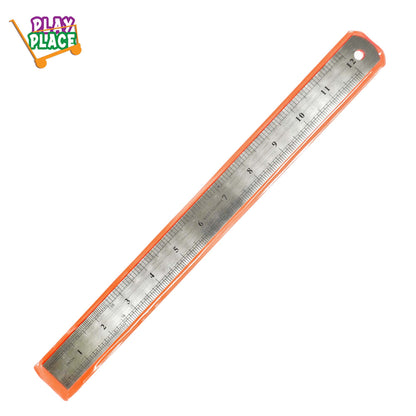Metal Ruler with Double Metric and Imperial Scale ( 10 pcs )