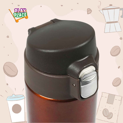 Metal Cool/Hot Insulated Flask (Brown)