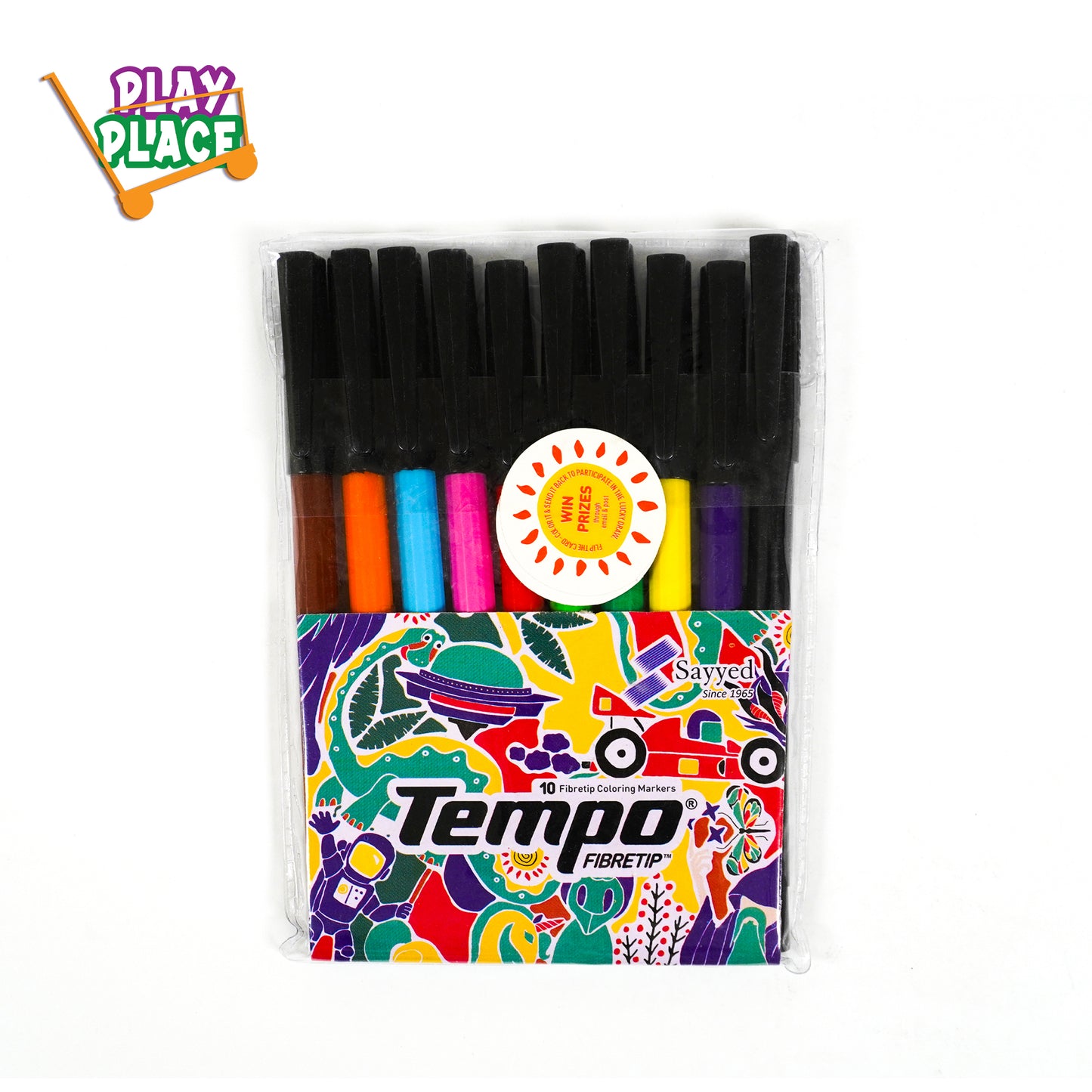 Tempo Fiber Tip Marker Color Pack of 10