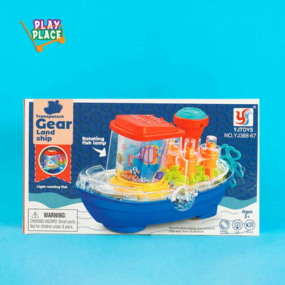 Transparent Gear Land Ship 360 Rotate Toy