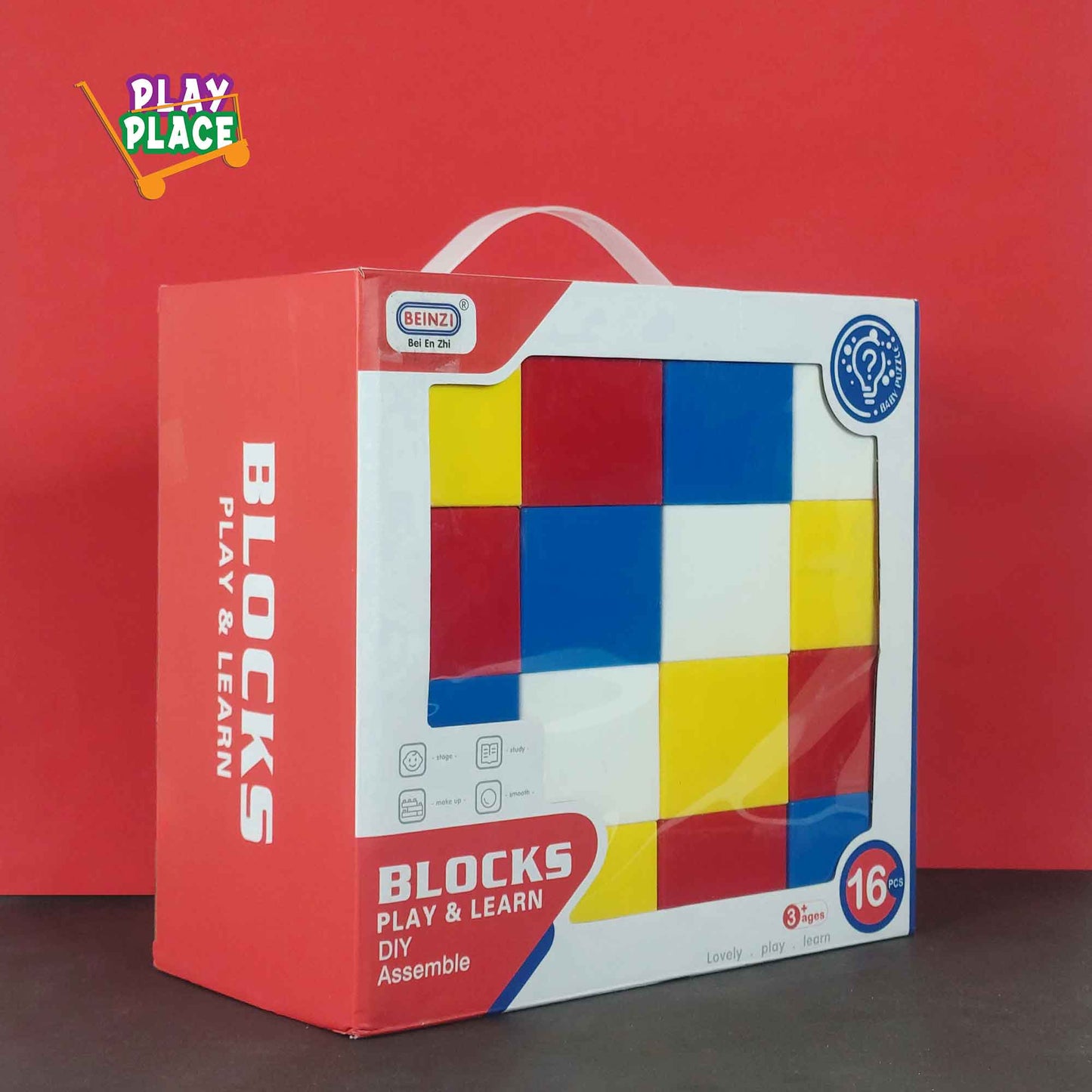 Blocks Play and Learn DIY Assembly Primary Colors