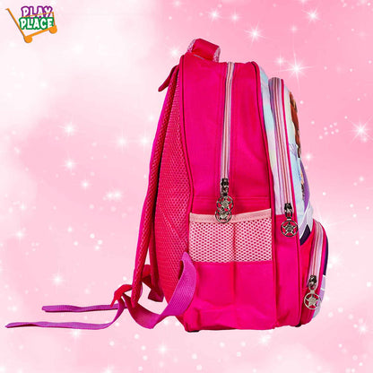 Princess and Shark School Bag Backpack for Kids - Pink