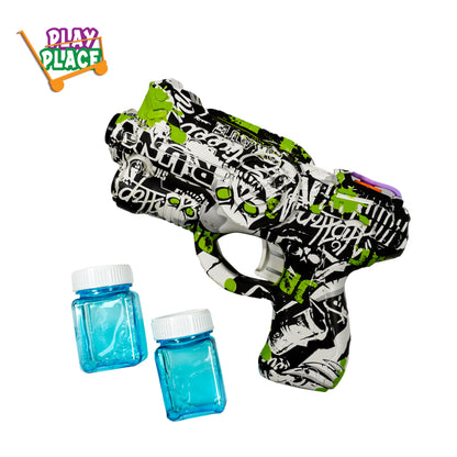 Mr.Toys Rechargeable Graffiti Bubble Gun - with Light, Music, Automatic Shooting