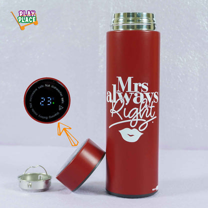 Mrs. Always Right & Mr. Right Water Bottles (Combo)
