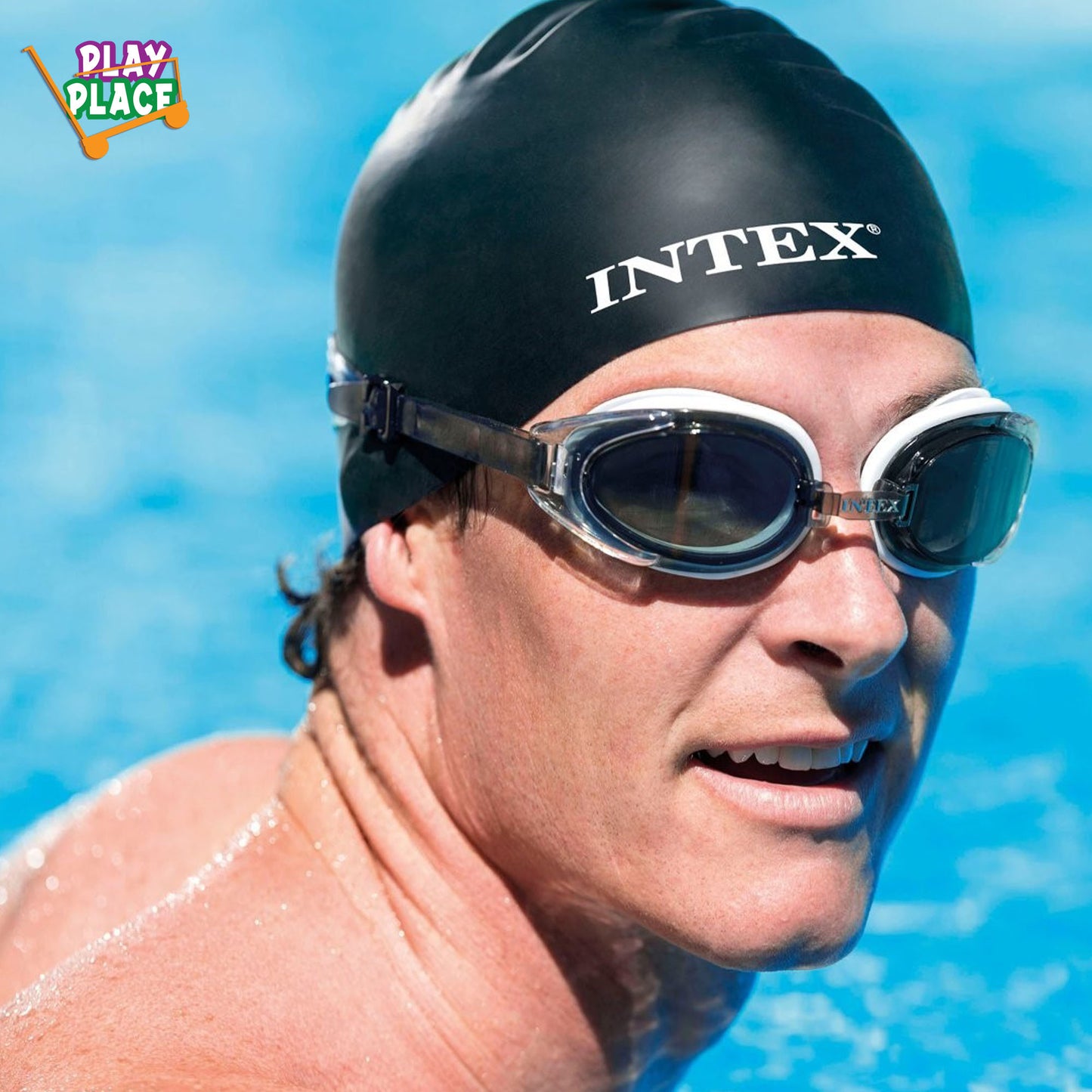 Intex Silicone Swim Cap (Black)