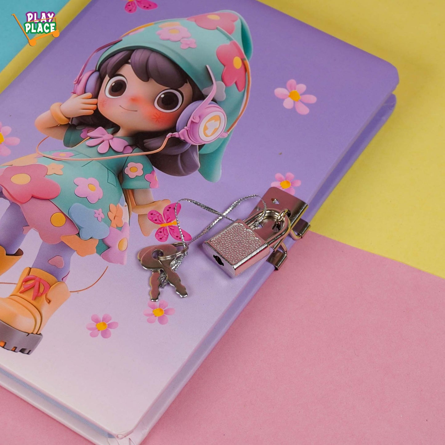 Cute Purple Diary with Lock