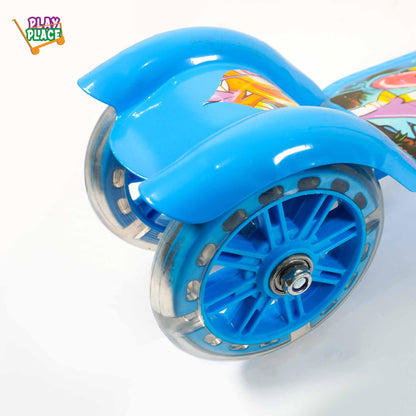 Blue Graffiti 3 wheel Scooty for kids