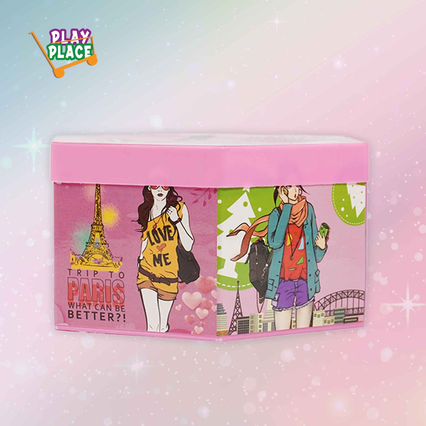 Paris 46 Piece Coloring Box Art Kit for Kids - Pink