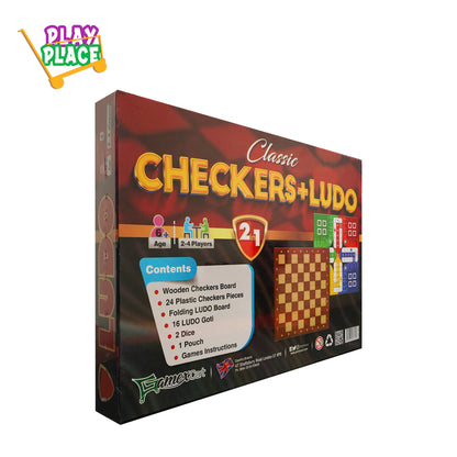 Checkers + LUDO – 2 In 1
