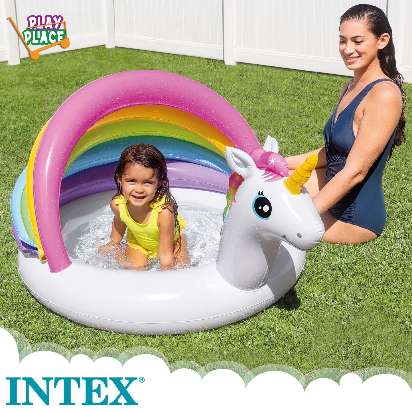 Intex Unicorn Baby Pool 1.27m x 1.02m x 69cm