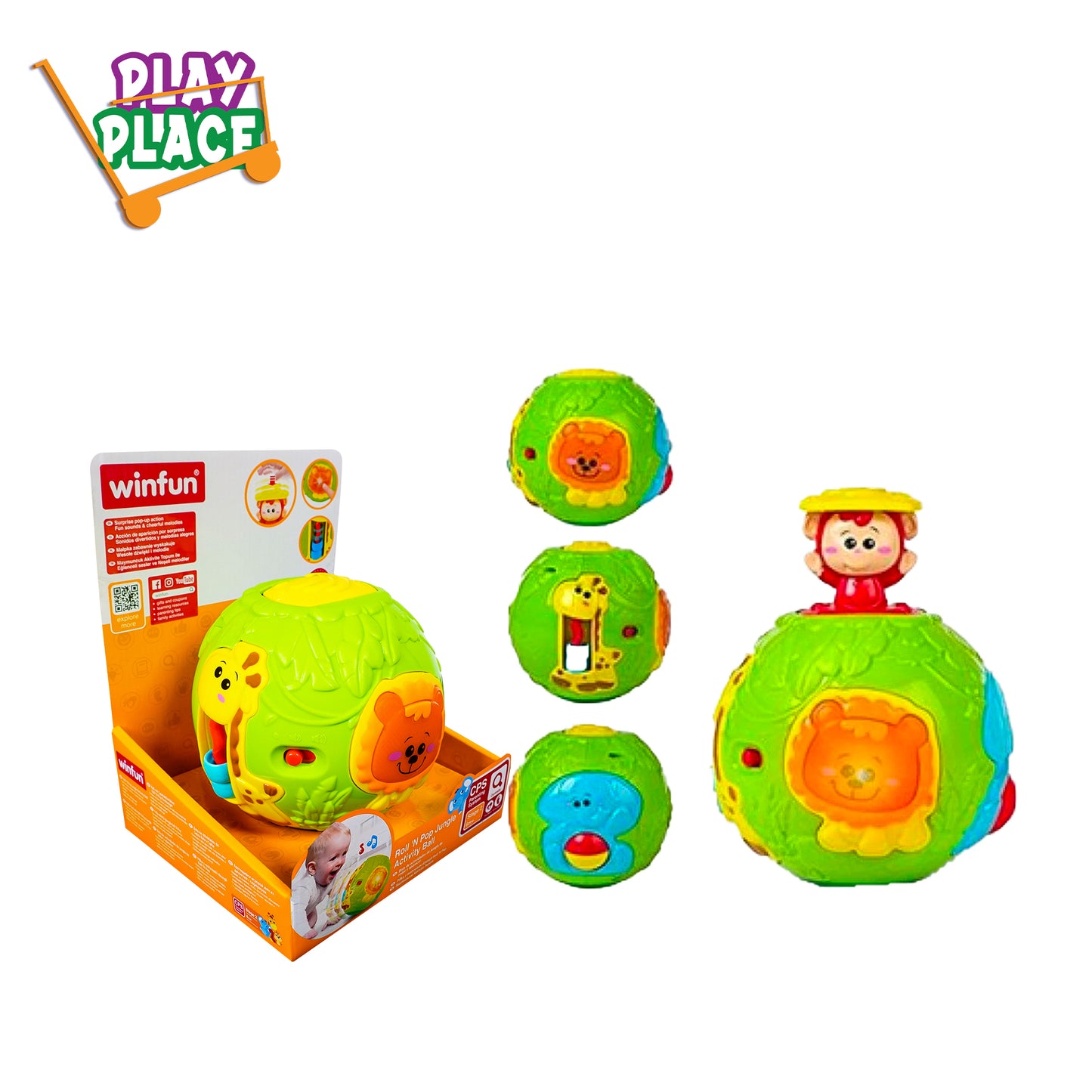 Winfun Roll ‘N Pop Jungle Activity Ball ( Stage 2 )