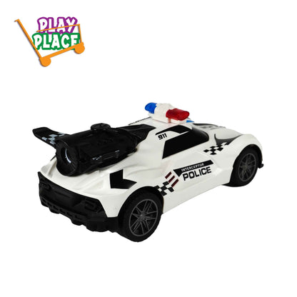 SpeedX Police Car - Stunt Spray RC Toy Car with Lights