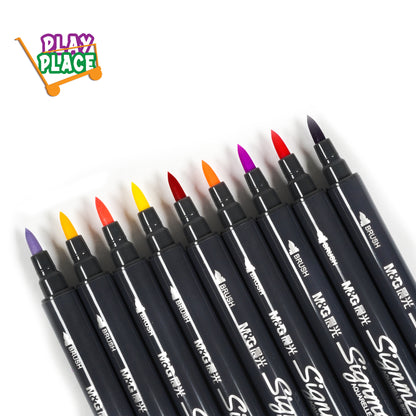 Brush Marker SignMe Dual Tip Set Watercolor Pen Pack of 10